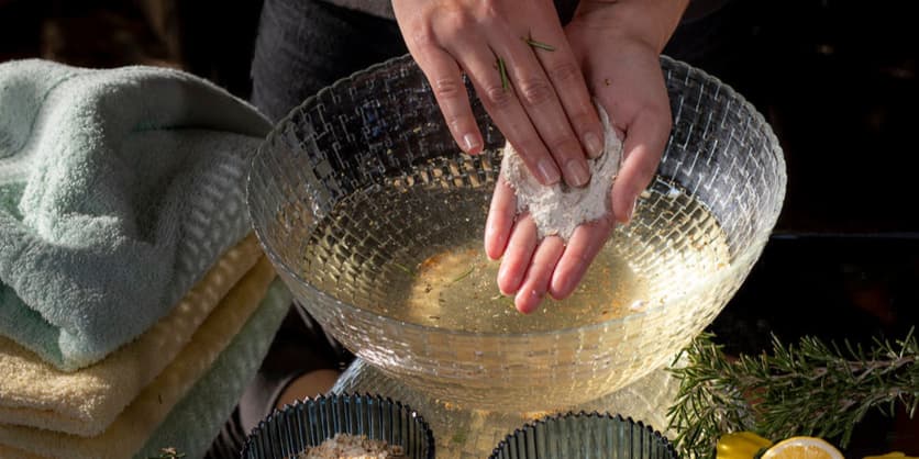 Hand-crafting a natural body scrub at Mikki's Wellness Workshop