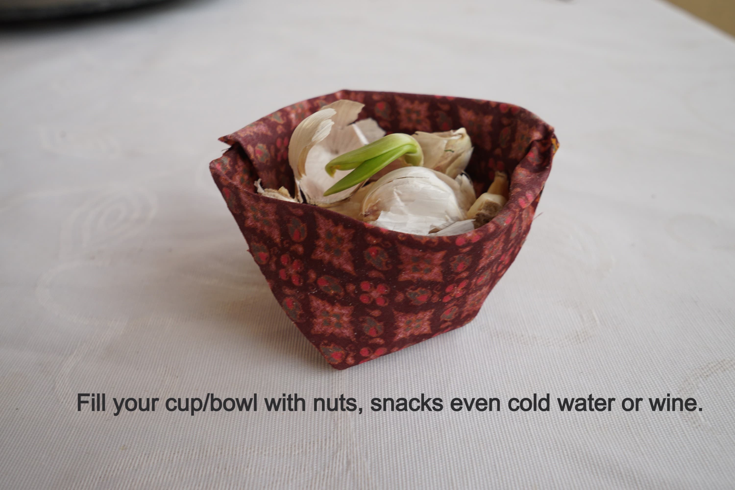 Finished origami cup